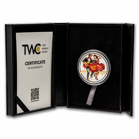 2026 Samoa 1/2 oz Silver Vinyl Groove: Rock 'N' Roll (Box &amp; COA)