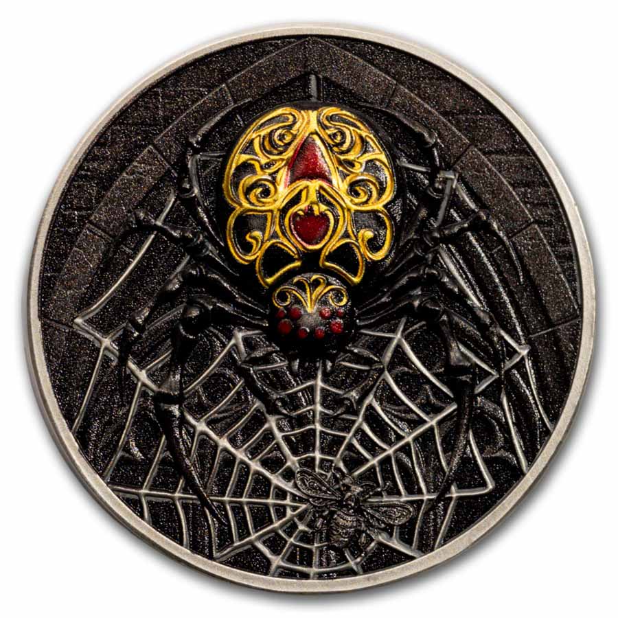 2026 Cameroon 1 oz Silver Creatures of Nocturne: The Black Widow