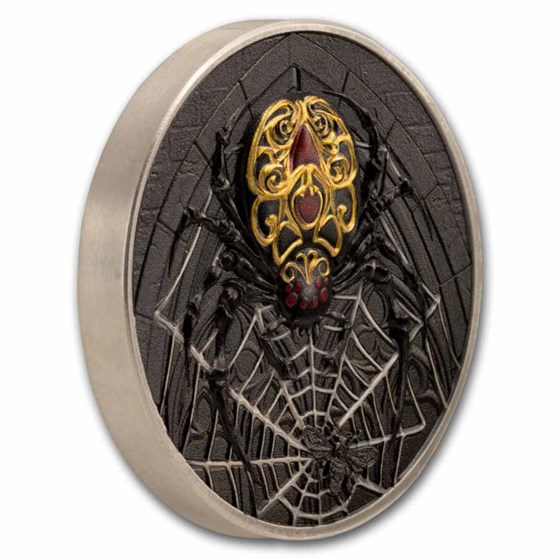 2026 Cameroon 1 oz Silver Creatures of Nocturne: The Black Widow