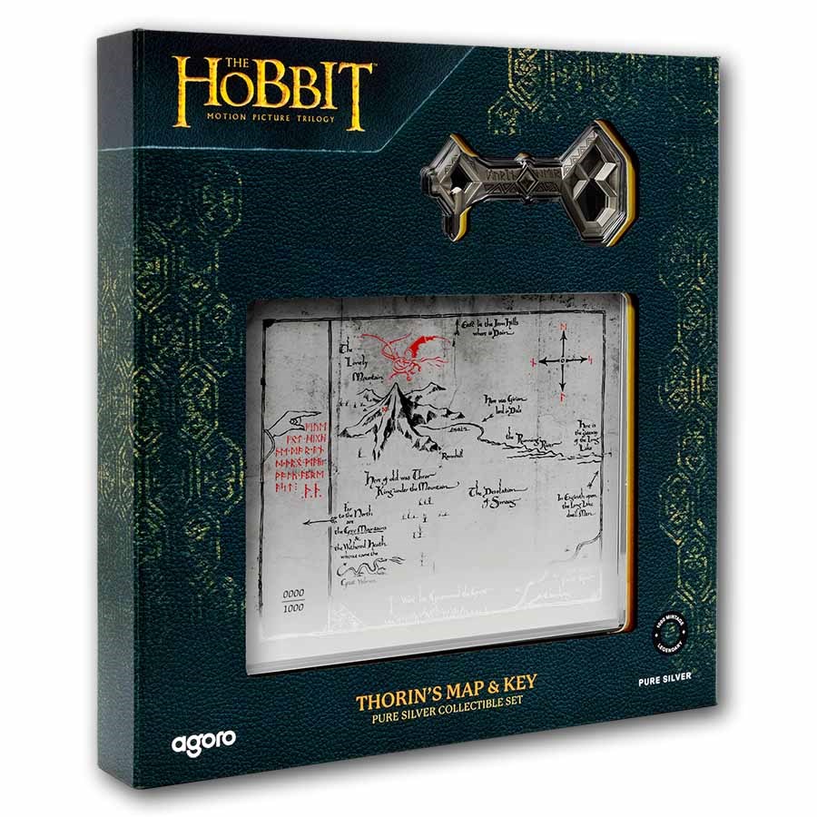 2026 Niue 5g + 3/4 oz The Hobbit: Thorin's Map & Key Set