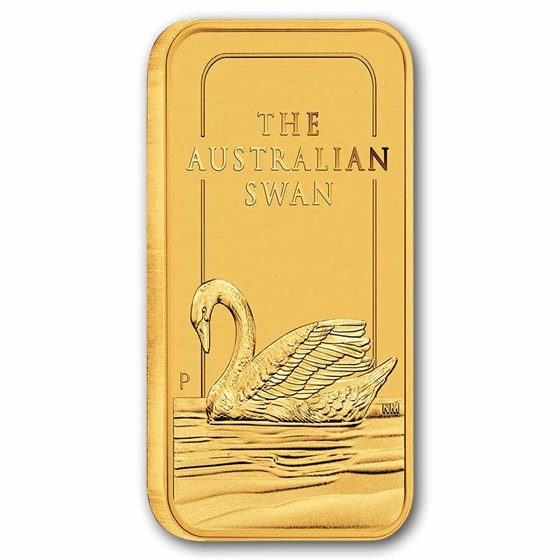 1 oz Gold Bar - Perth Mint Swan (In Assay)
