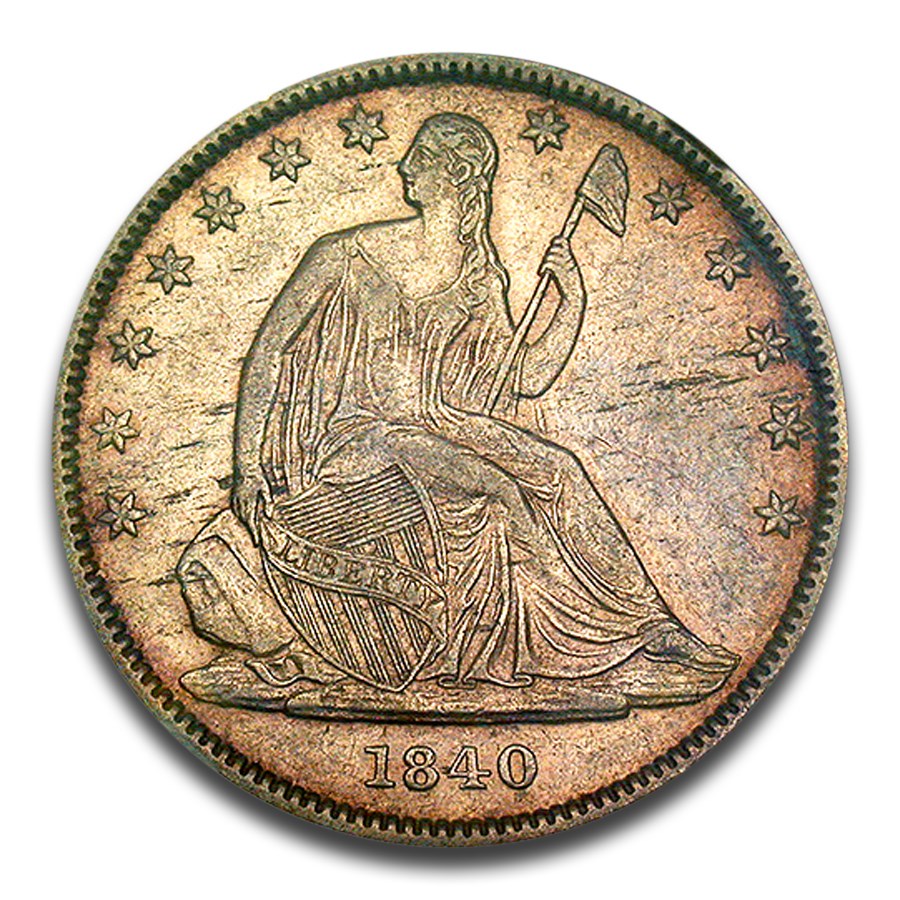 1840 (O) Liberty Seated Half Dollar AU-53 NGC (Medium Letters)
