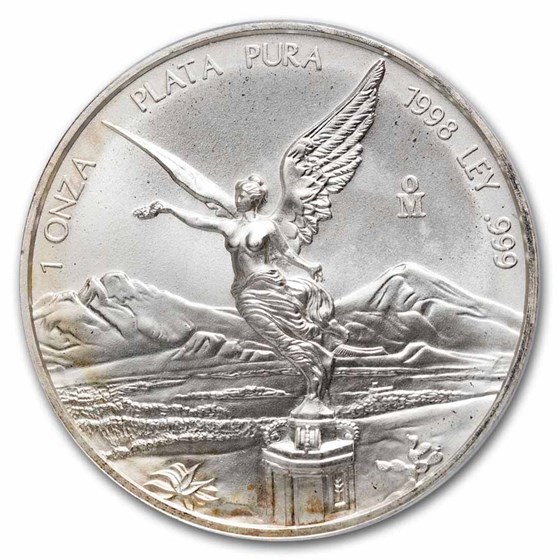 1998 Mexico 1 oz Silver Libertad MS-68 PCGS
