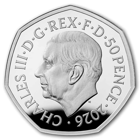 2026 Great Britain Grand Prix 50p Silver Proof Color Coin
