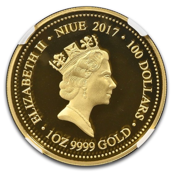 2017 Niue 1 oz Proof Gold Bell Frog PF-69 NGC UCAM