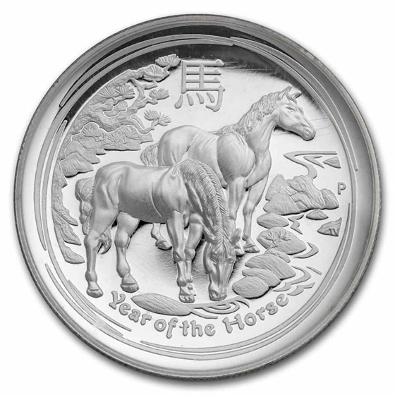 2014 Australia 1 oz Silver Lunar Horse PF-69 NGC UC High Relief