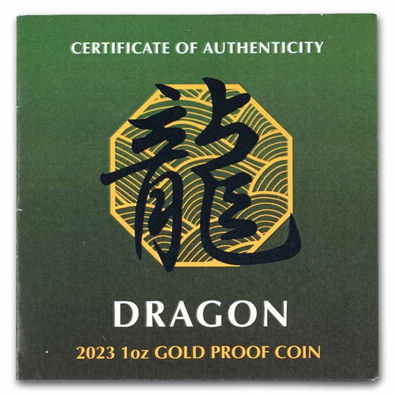 2023 Australia 1 oz Gold Dragon Proof (Coin only)