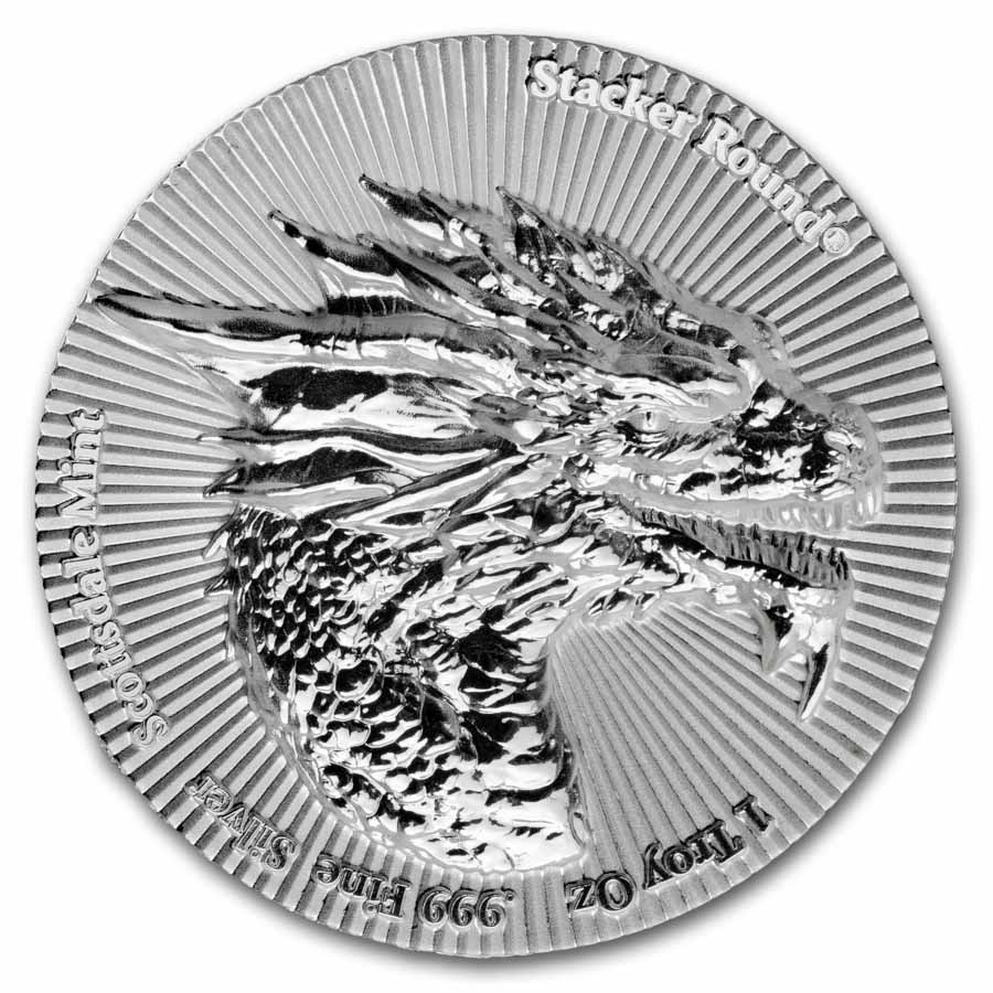 1 oz Silver Round - Scottsdale Dragon Stacker®