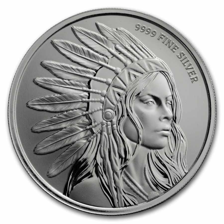 1 oz Silver Round - Scottsdale Mint (Buffalo Girl)