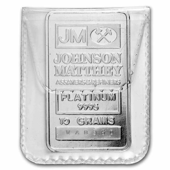 10 gram Platinum Bar - Johnson Matthey (Original Packaging)