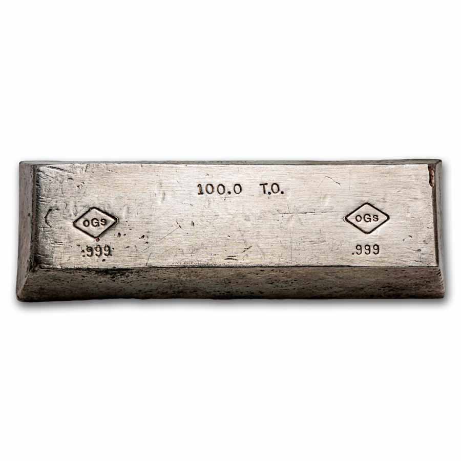 100 oz Silver Bar - Vintage OGS (Oregon Gold & Silver)
