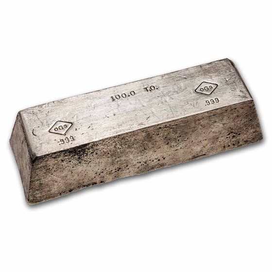 100 oz Silver Bar - Vintage OGS (Oregon Gold &amp; Silver)
