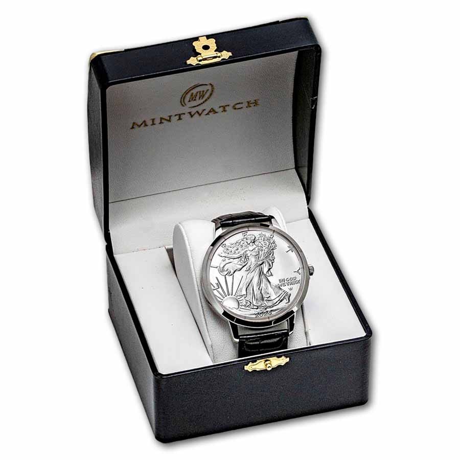 2026 Men's 1 oz Silver American Eagle Leather Watch