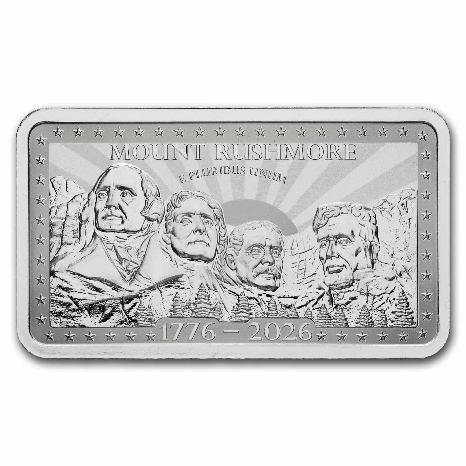 10 oz Silver Bar - Mount Rushmore (America's 250th)