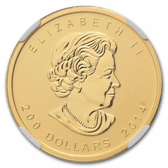 2014 Canada 1 oz Gold Howling Wolf .99999 MS-70 NGC