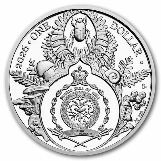 2026 Niue 1 oz Silver Proof Colorized Mushrooms: Porcini