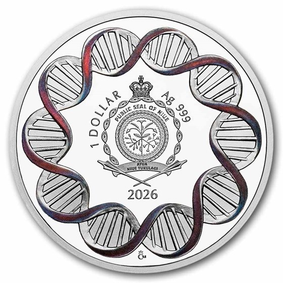 2026 Niue 1 oz Silver Proof Colorized Human Body - Tonsil