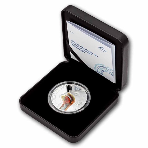 2026 Niue 1 oz Silver Proof Colorized Human Body - Tonsil