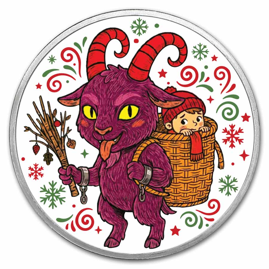 2026 1 oz Silver Colorized Round - Krampus: Children Beware