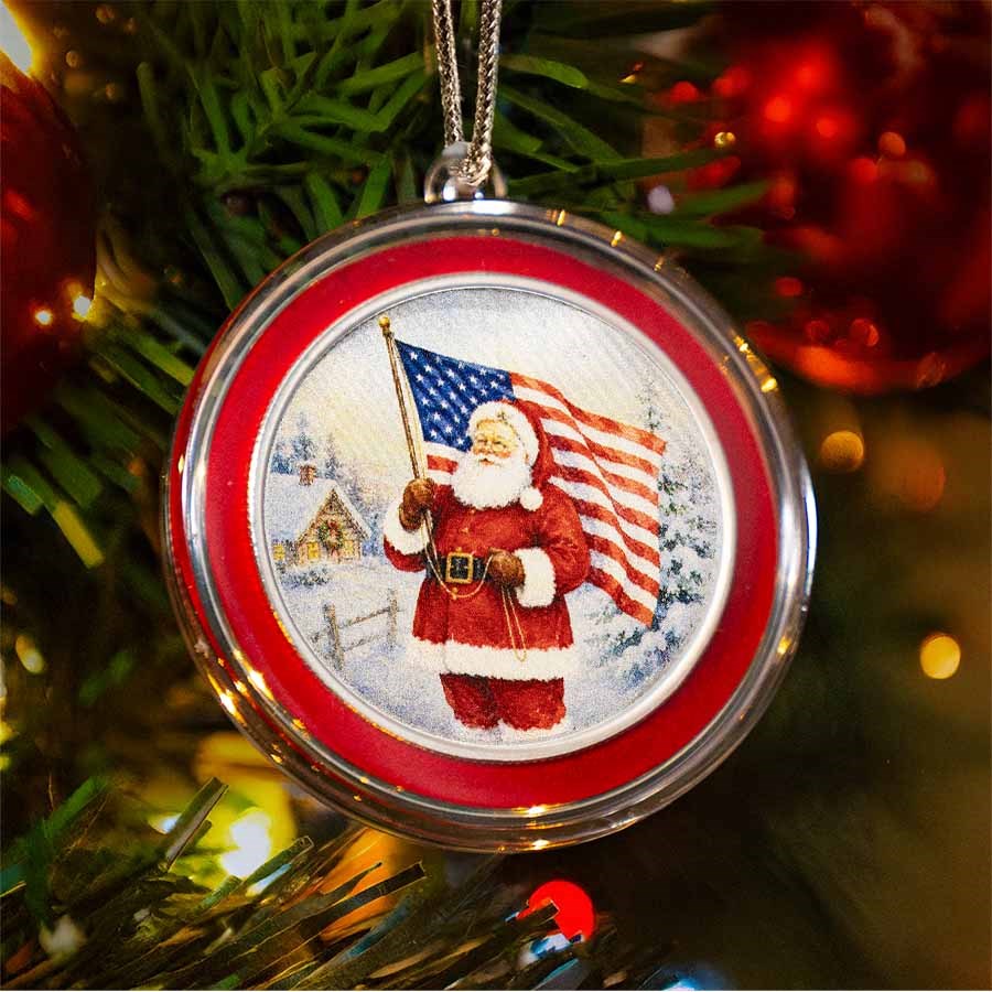 2026 1 oz Silver Colorized Round - 'Merica Santa