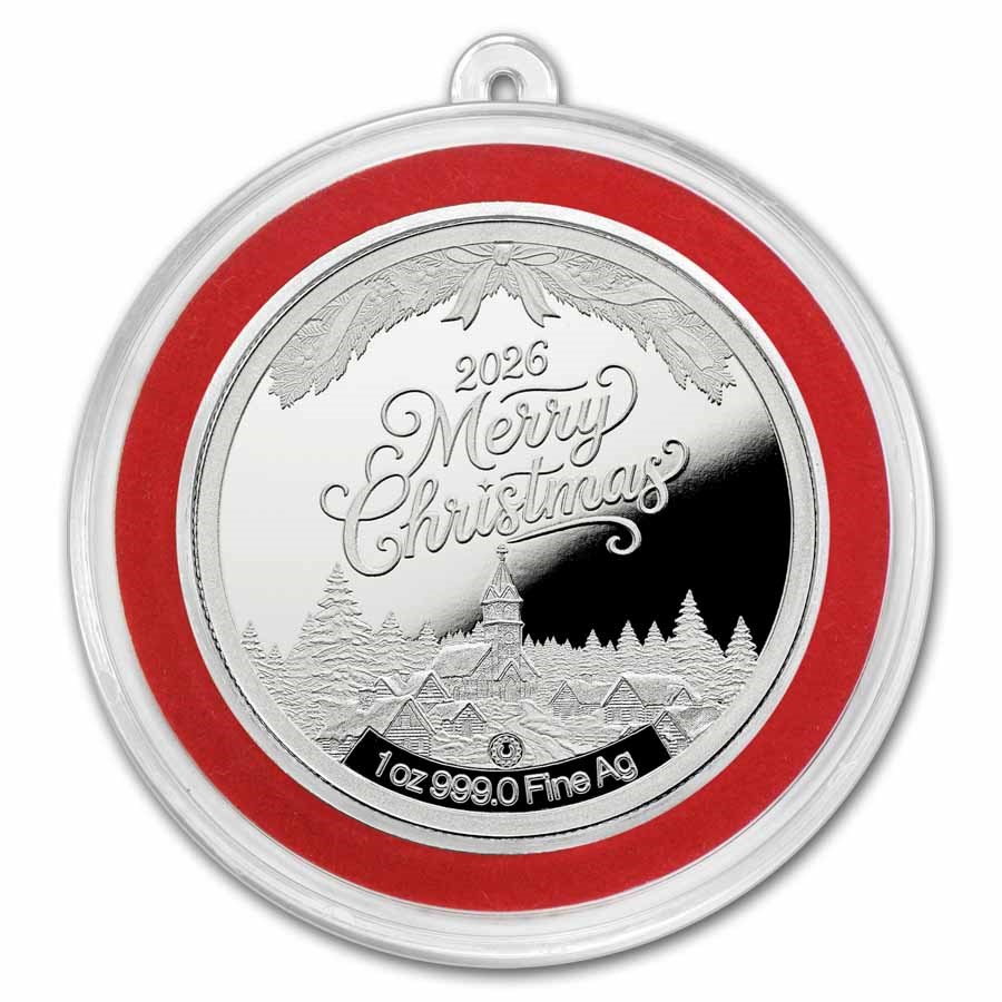 2026 1 oz Silver Colorized Round - 'Merica Santa