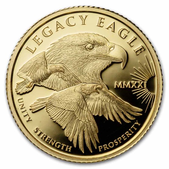 2021 Cook Islands 3-Piece Gold Legacy Eagle Proof Set -Coins Only