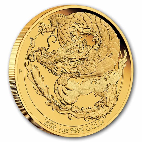 2026 Australia 1 oz Gold Dragon Proof (w/Box &amp; COA)