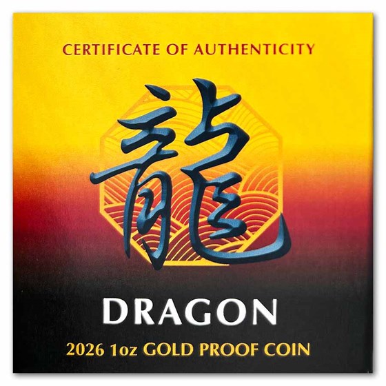 2026 Australia 1 oz Gold Dragon Proof (w/Box &amp; COA)