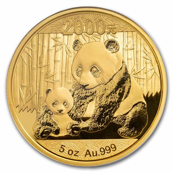 2012 China 5 oz Gold Panda PF-69 NGC