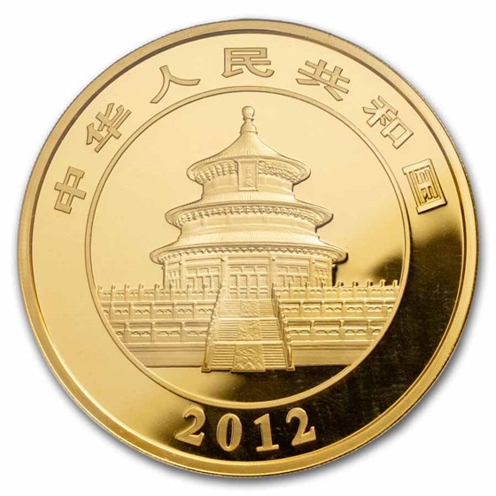 2012 China 5 oz Gold Panda PF-69 NGC