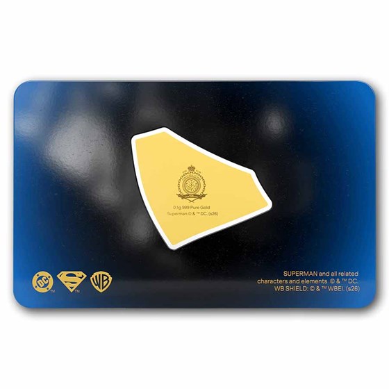 2026 Niue 1/10 gram Gold $1 Shaped Superman Logo