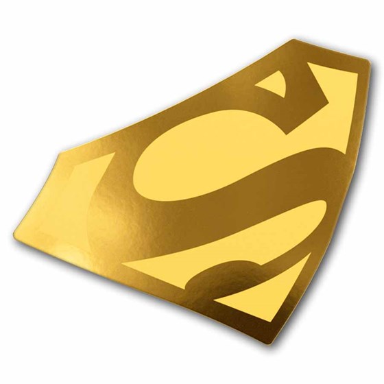 2026 Niue 1/10 gram Gold $1 Shaped Superman Logo