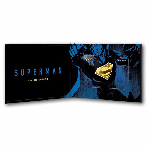 2026 Niue 1/10 gram Gold $1 Shaped Superman Logo