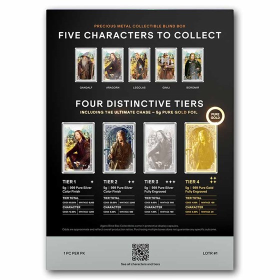 2026 Niue 5g Silver LOTR: Guardians of the Fellowship Blind Box