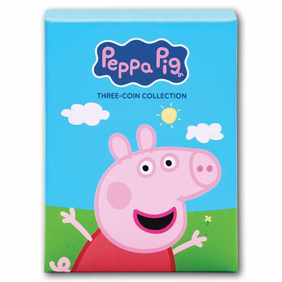 2026 TUV Peppa Pig Colorized Collector 3-Coin Set (Box)
