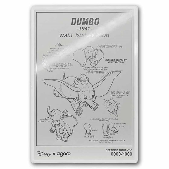 2026 Niue 3/4oz + 5g Silver $2 Disney: Dumbo Collectible Set