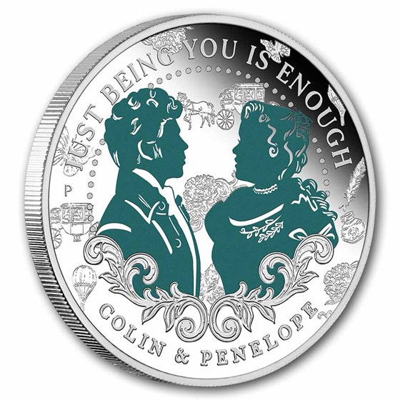2026 AUS 1/2 oz Silver Bridgerton Colin &amp; Penelope PF (Box, COA)