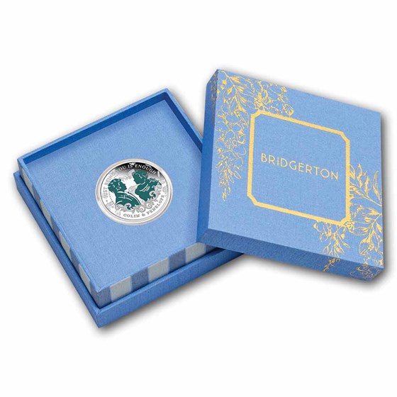 2026 AUS 1/2 oz Silver Bridgerton Colin &amp; Penelope PF (Box, COA)