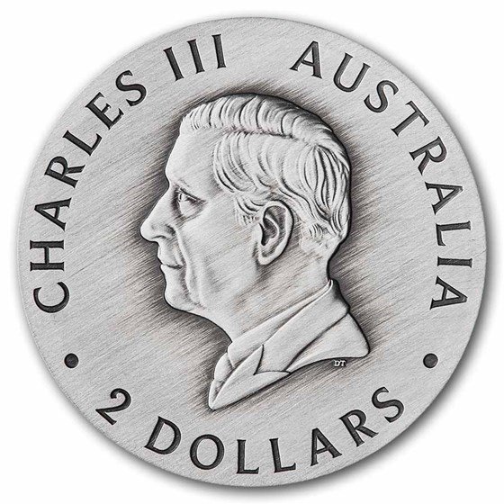 2026 AUS 2 oz Silver Colorized &amp; Antiqued Butterfly (Box)