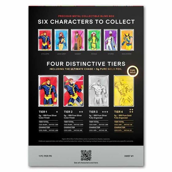 2026 Niue 5g Silver $1 Marvel: X-Men '97 Blind Box