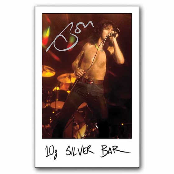 10 gram Silver AC/DC Bon Scott 80th Anniversary Bar (In Assay)