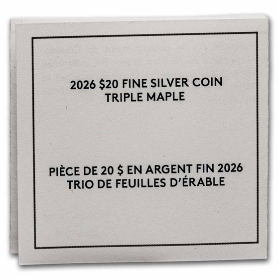 2026 Canada 1 oz Silver $20 Triple Maple Leaf (Box/COA)