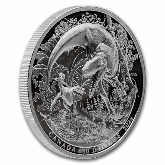 2026 RCM 5 oz Ag $50 MintLAB: Exceptional Discoveries - Dinosaurs