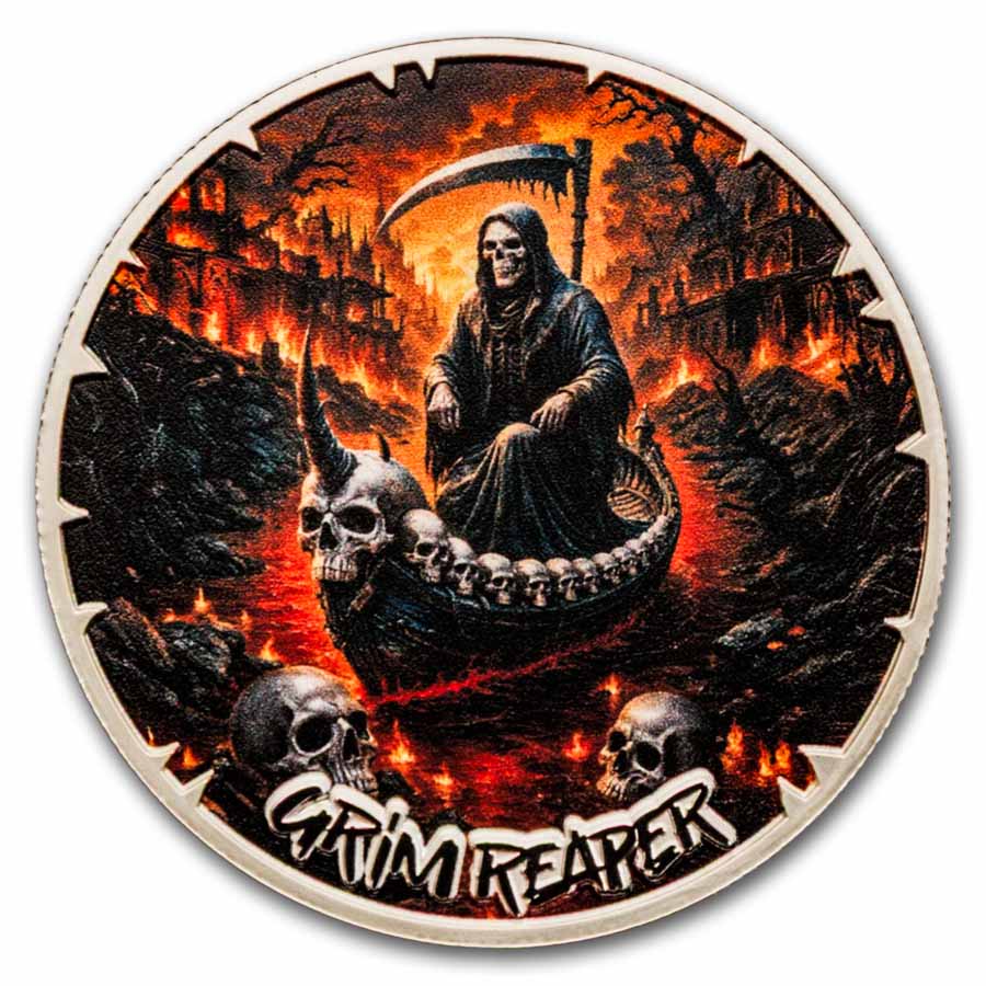 2026 Liberia 1 oz Silver Eternal Darkness The Grim Reaper: Charon