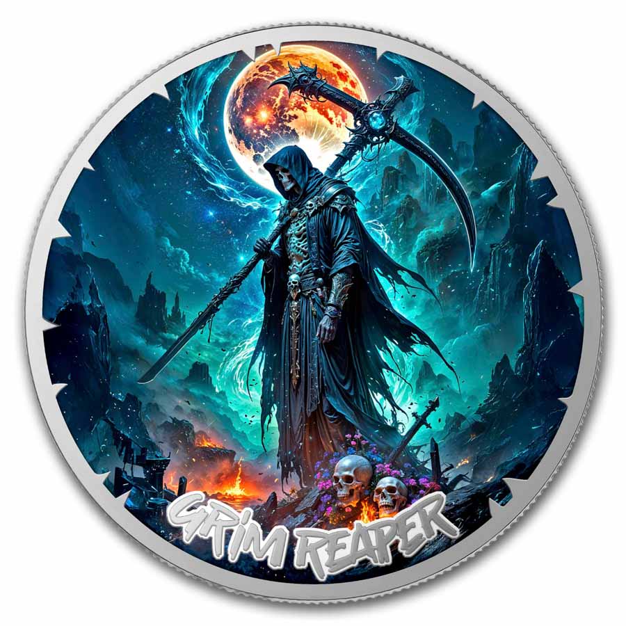2026 Liberia 1 oz Silver The Grim Reaper: Multiverse