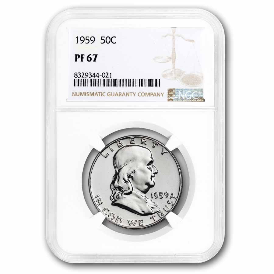 1959 Franklin Half Dollar PF-67 NGC