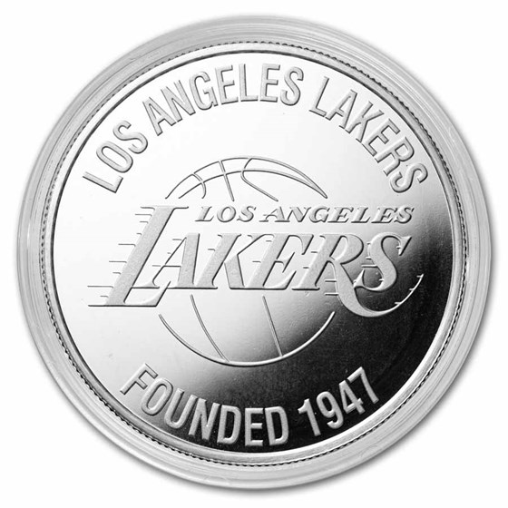 NBA Los Angeles Lakers 1 oz Silver Round (w/Box)