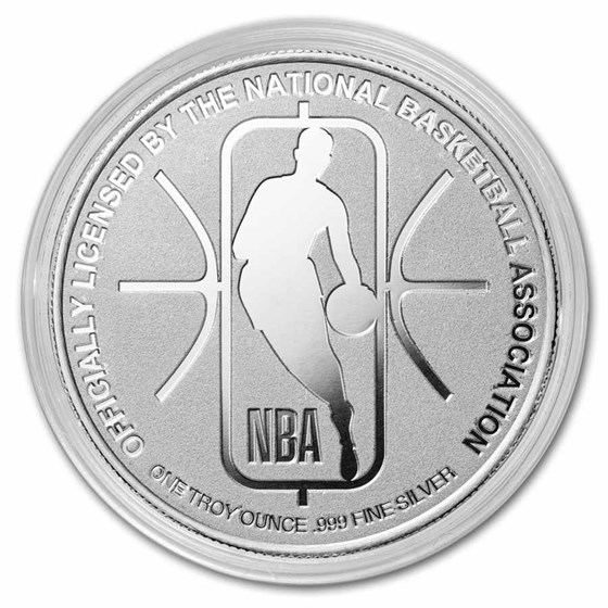 NBA Los Angeles Lakers 1 oz Silver Round (w/Box)