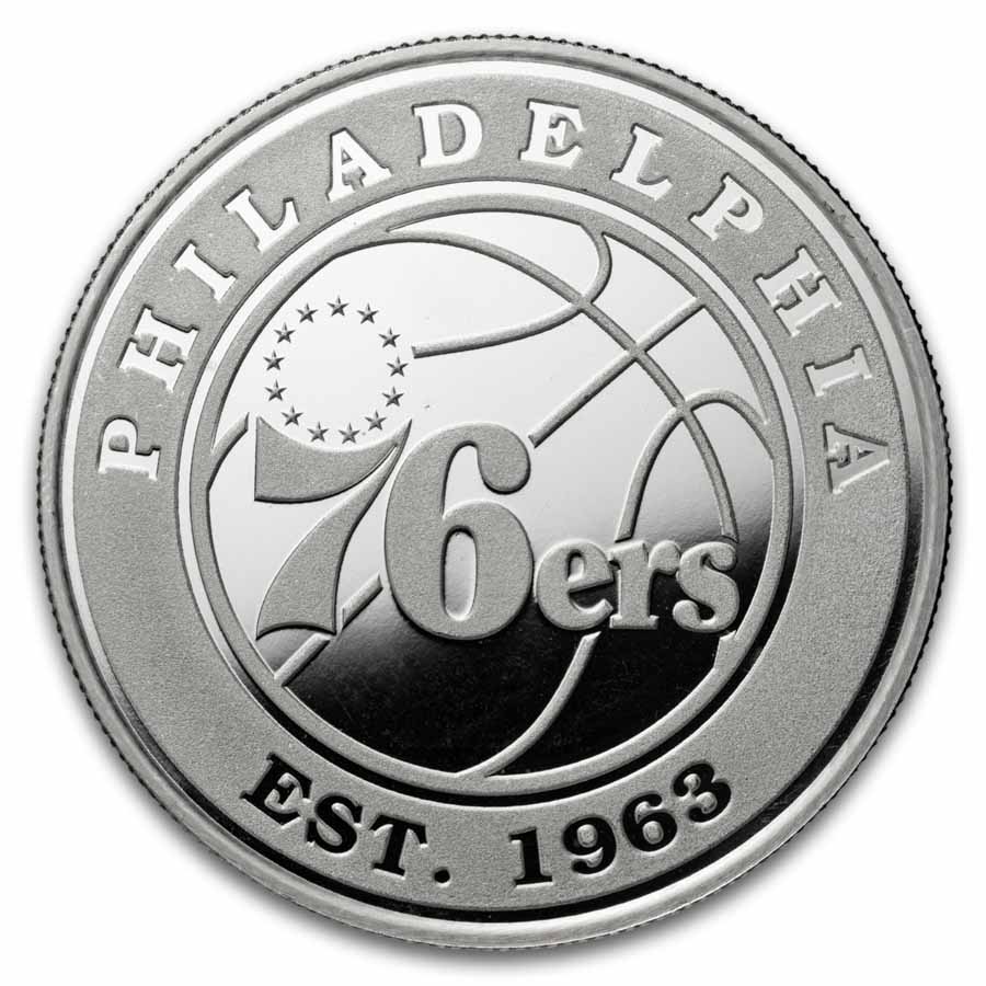 NBA Philadelphia 76ers 1 oz Silver Round