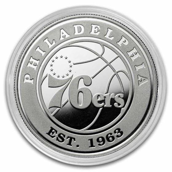 NBA Philadelphia 76ers 1 oz Silver Round